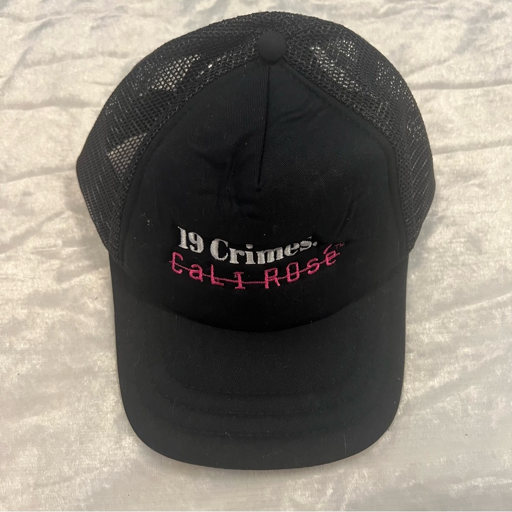 19 Crimes Cali‎ Rosé Wine Baseball Trucker Hat GUC